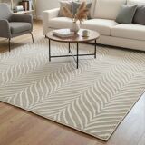 Beige patterned rug