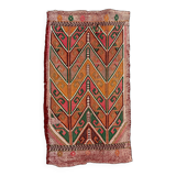 Vintage Turkish Mini Kilim 90x49 cm Wool Small Kelim Runner, shabby Chic