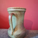 Vase grès vert