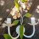 Romantic wall lamp in enamelled metal