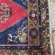 Tapis fait main bleu et rouge
