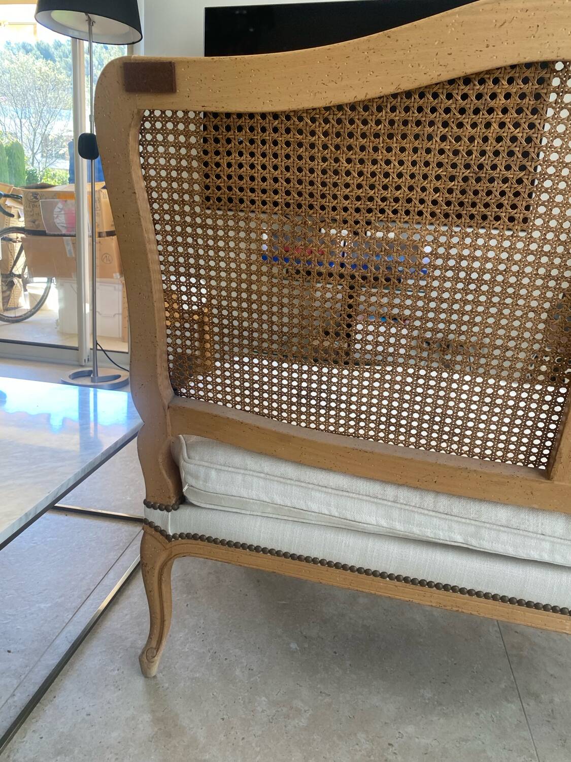 French vintage bank chair