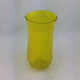 Small vase yellow Biot bubble glass
