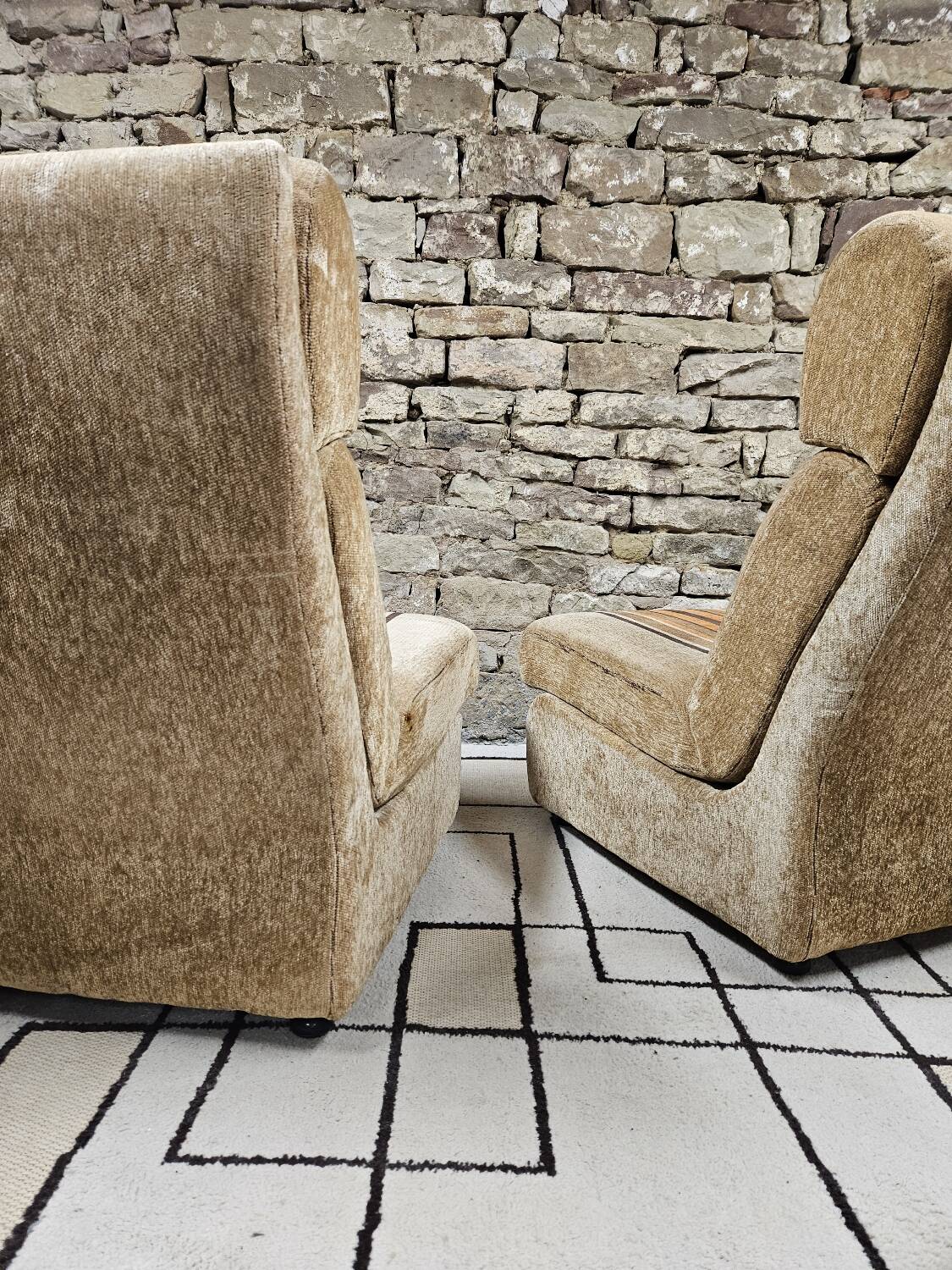 Pair of vintage fireside chairs 1970"