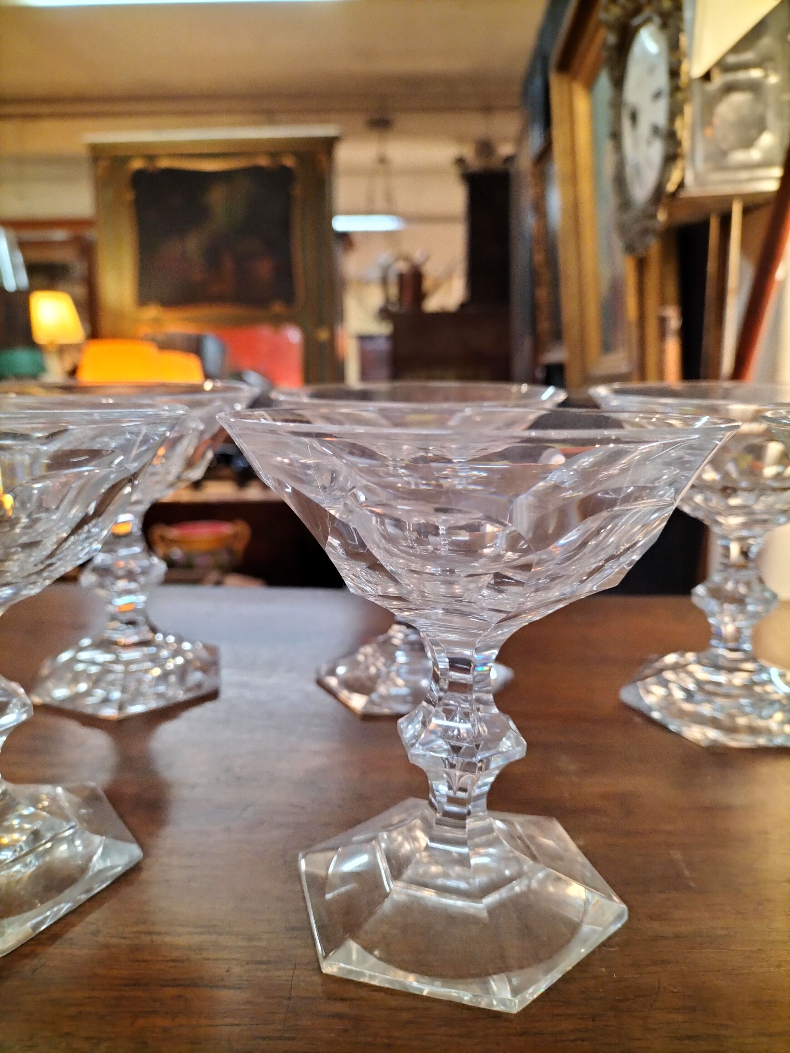 9 glasses val st Lambert model Metternich very good condition model 1946