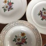 Lot of 3 serving dishes old in half porcelain Badonviller
