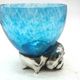 Large glass bowl RCR Colle - snail base in silver 925 by Carapelli & Miniati