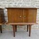 Pair of wooden and marble bedsides, 1960s