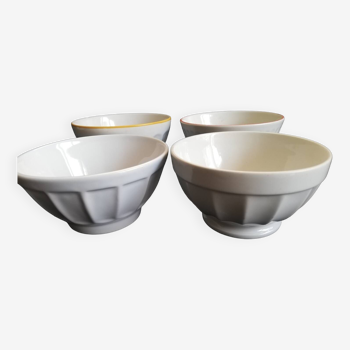 Set of 4 ribbed bowls