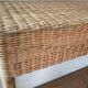 Wood and woven wicker console