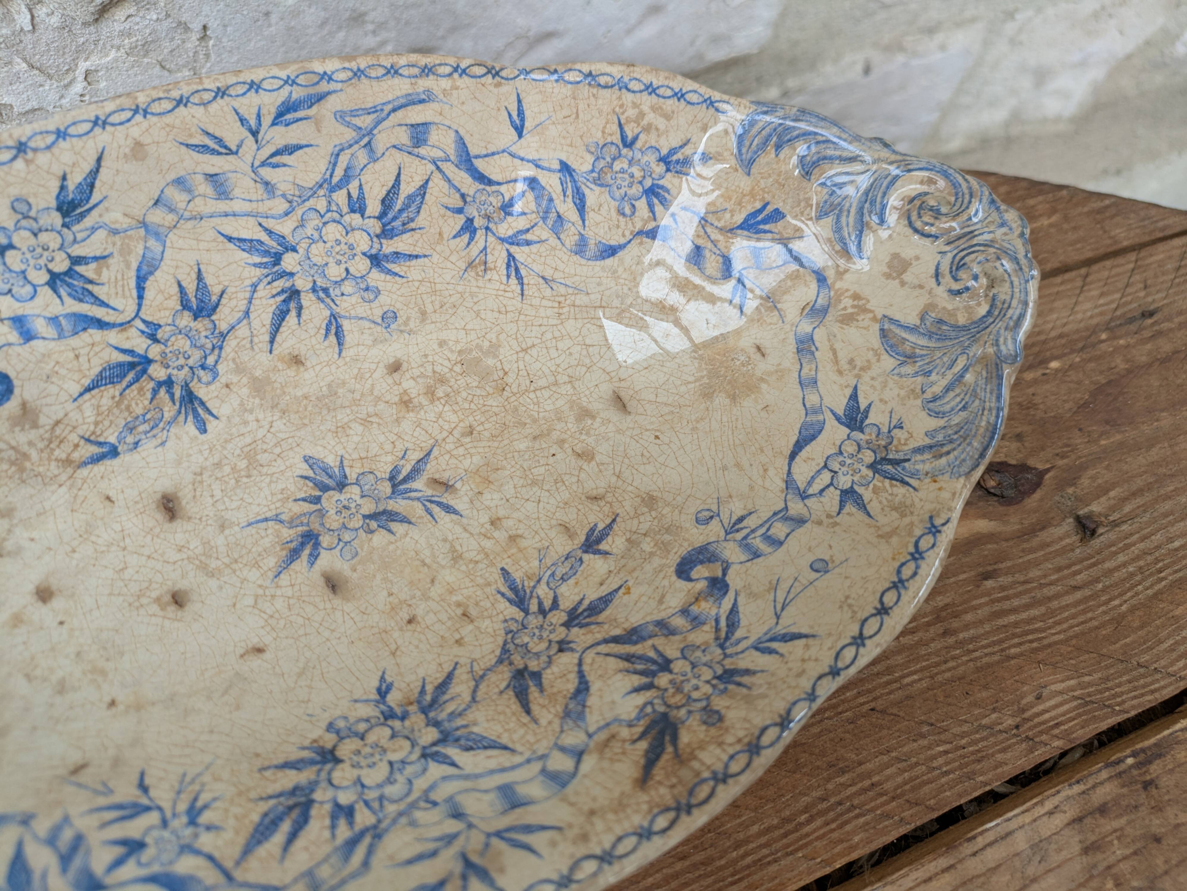 Antique U&C ceramic thorn bowl