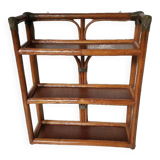 Vintage rattan wall shelf