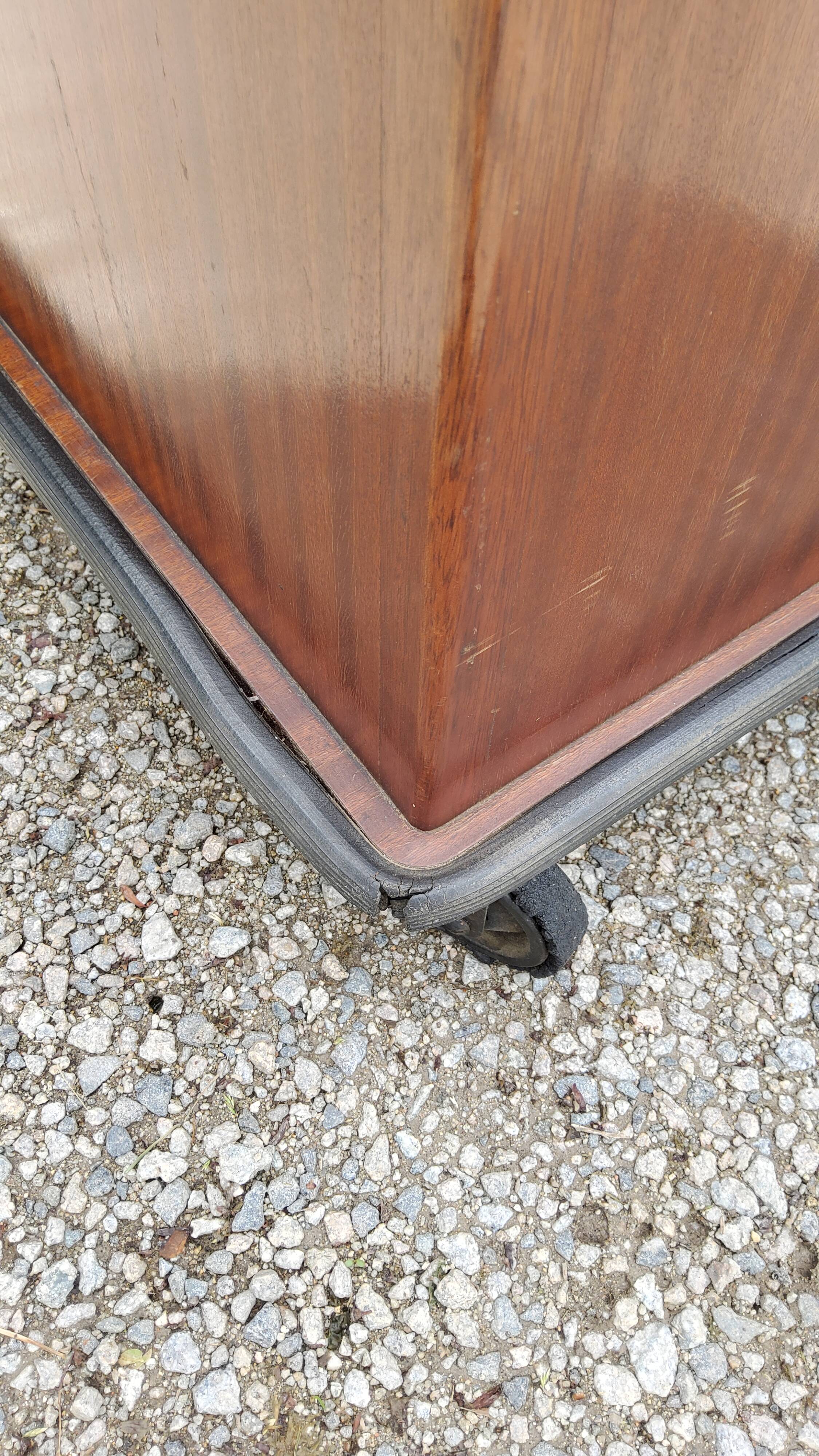 1960s roller service in mahogany and formica fournier paris