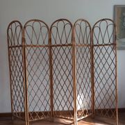 Paravent en rotin vintage