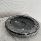 Vintage grey round marble ashtray