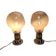 Murano - Mazegga - table lamps (2) set - glass - chrome - 60's