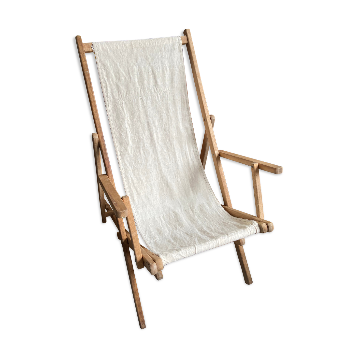 Transat de plage chilienne en bois et coton