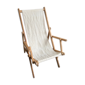 Beach deckchair - Chilean wood and cotton
