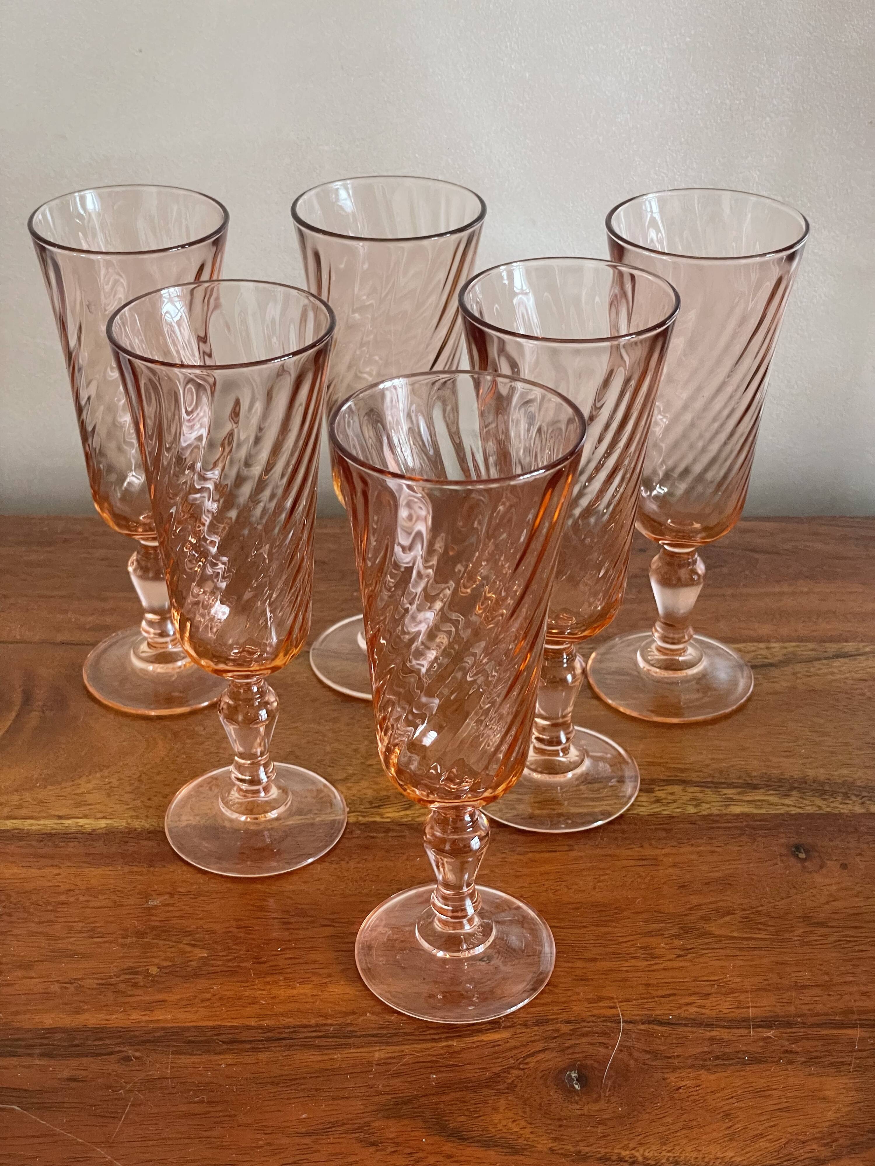 6 Rosaline champagne flutes