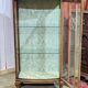1950s English walnut display cabinet