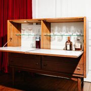 Scandinavian teak cabinet bar with integrated secretary, 1960s.