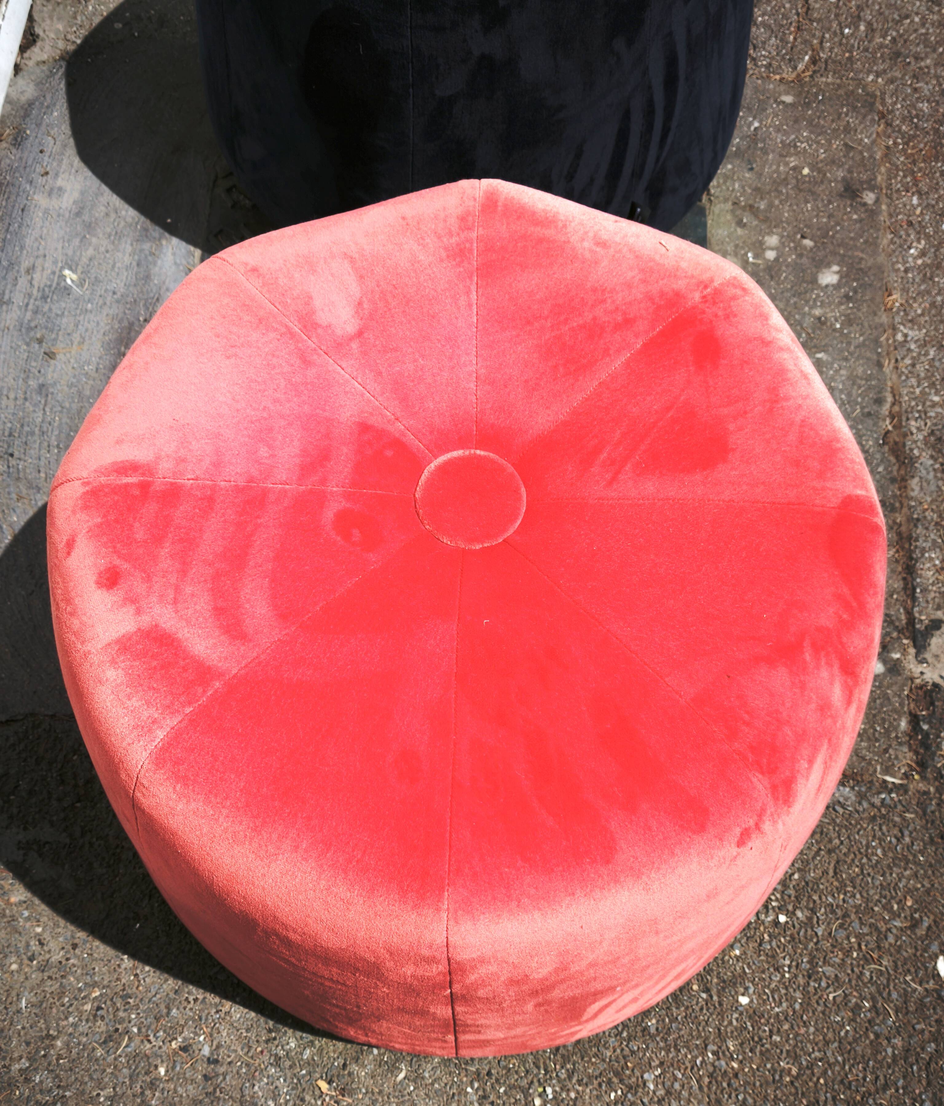 Pair of designer poufs La Cividina