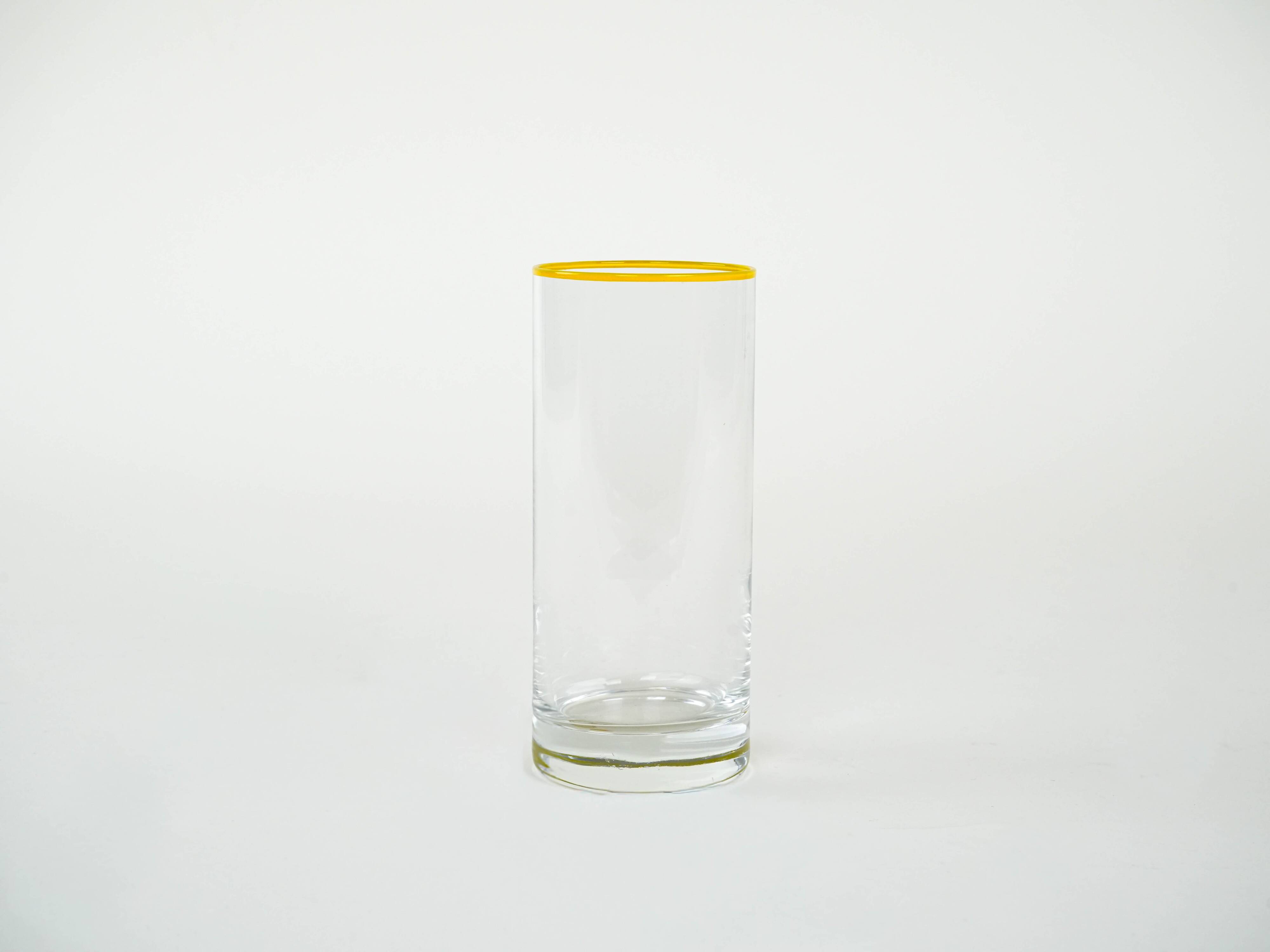 Set of highball glasses, Italian design, 1970s, manufactured in Italy