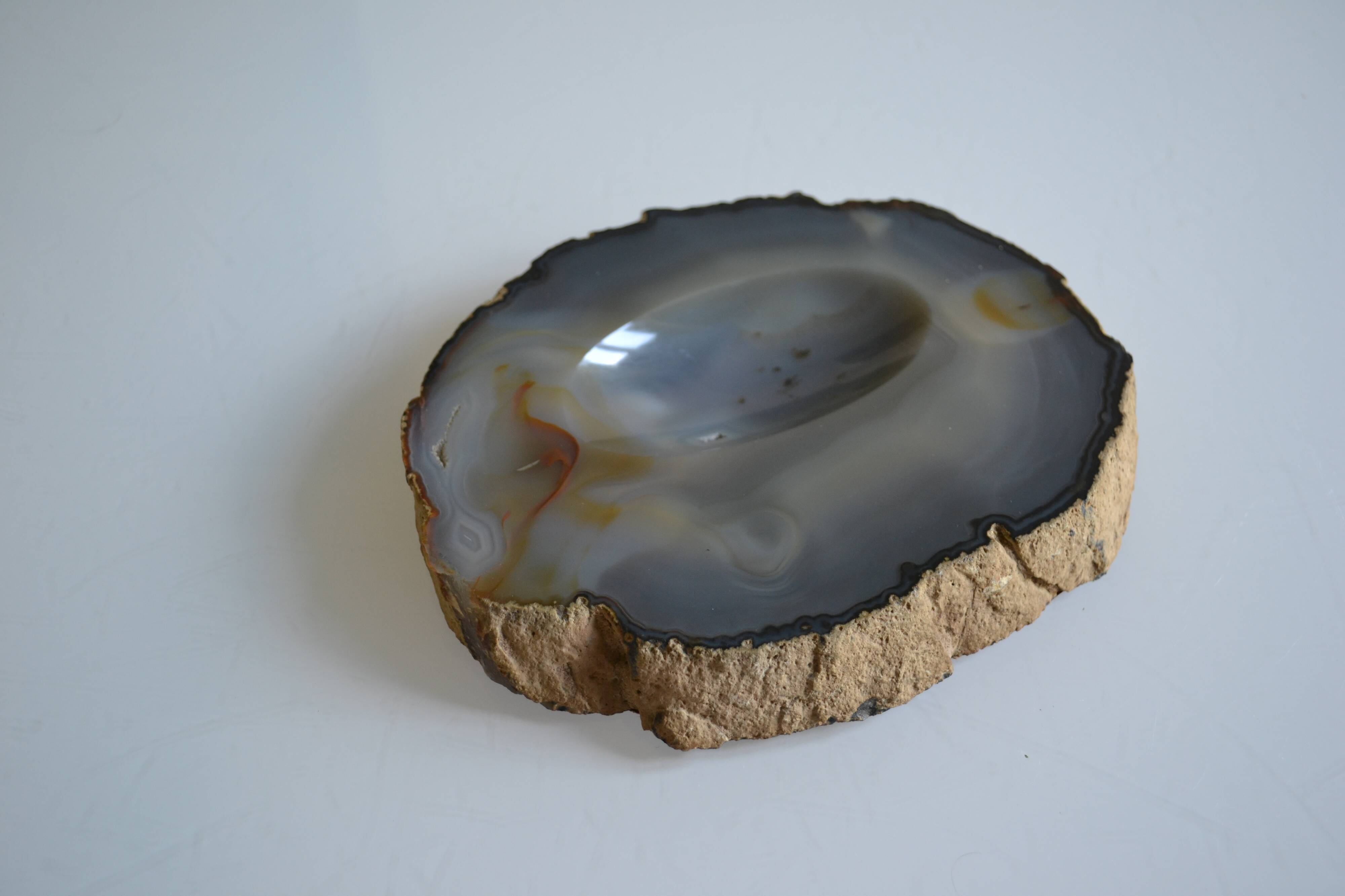 vintage pocket tray in polished agate