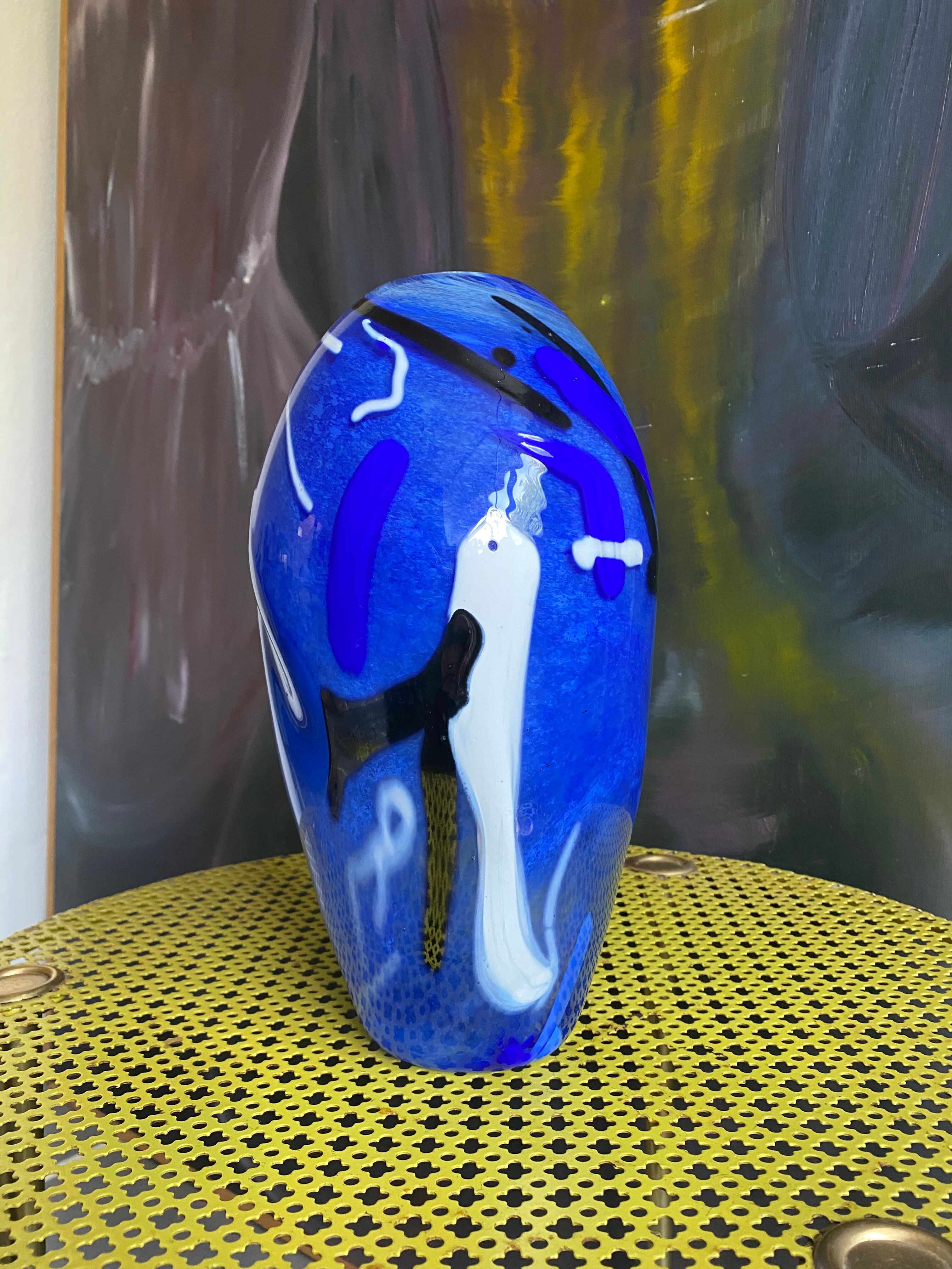 Murano vintage glass vase 80s/90s