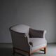 Fauteuil lounge gris bouclé | Suède | Années 1940