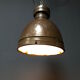 Old copper industrial church pendant light, Dutch 1930