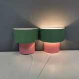 A set of refurbished retro wall lamps from IKEA from the 1980s-90s.