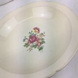 Round hollow dish made in France Digoin Sarreguemines Sevigne model