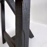 Large dining table wooden doors top mounted on black handles