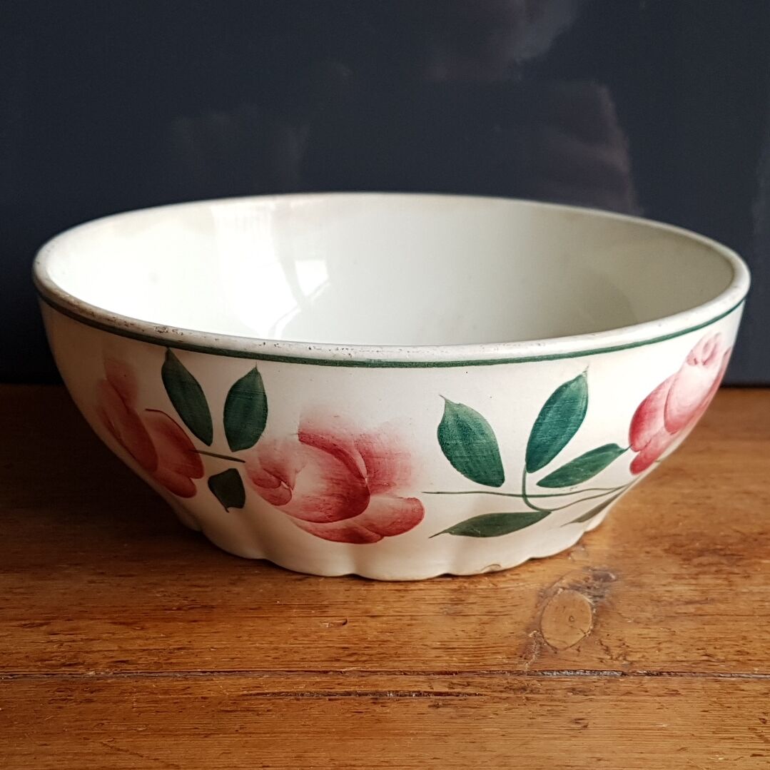 Earthenware bowl HBCM (Creil and Montereau) Maryse