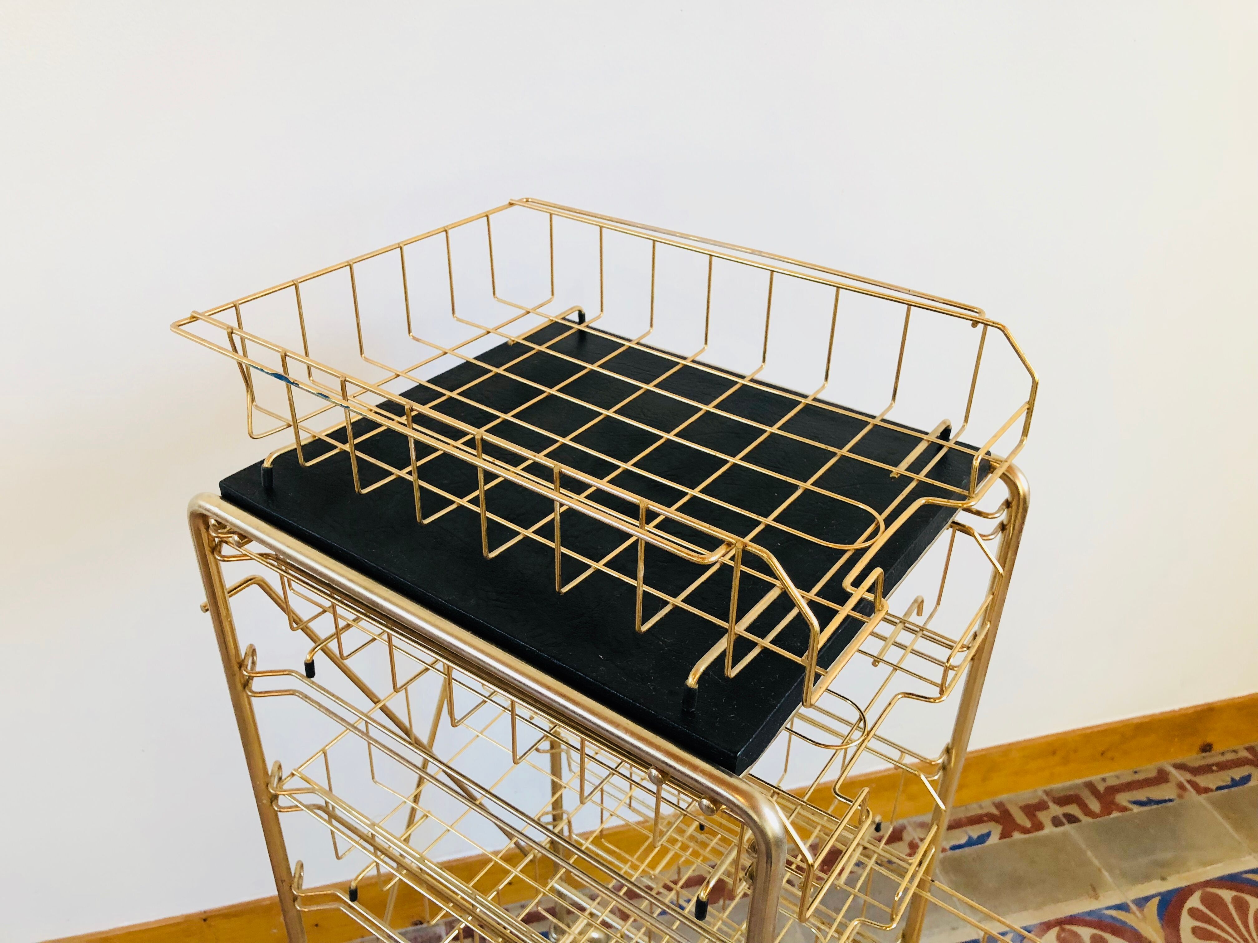 1950 Golden brass paper serving