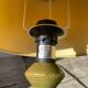 Italian green turned wood lamp, 1980