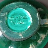 Turquoise glazed ceramic catchall by Giraud Vallauris 1960