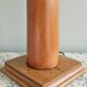Large nautical lamp in wood and brass from the 80s