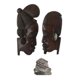 Sculptures profils afrique en ébène