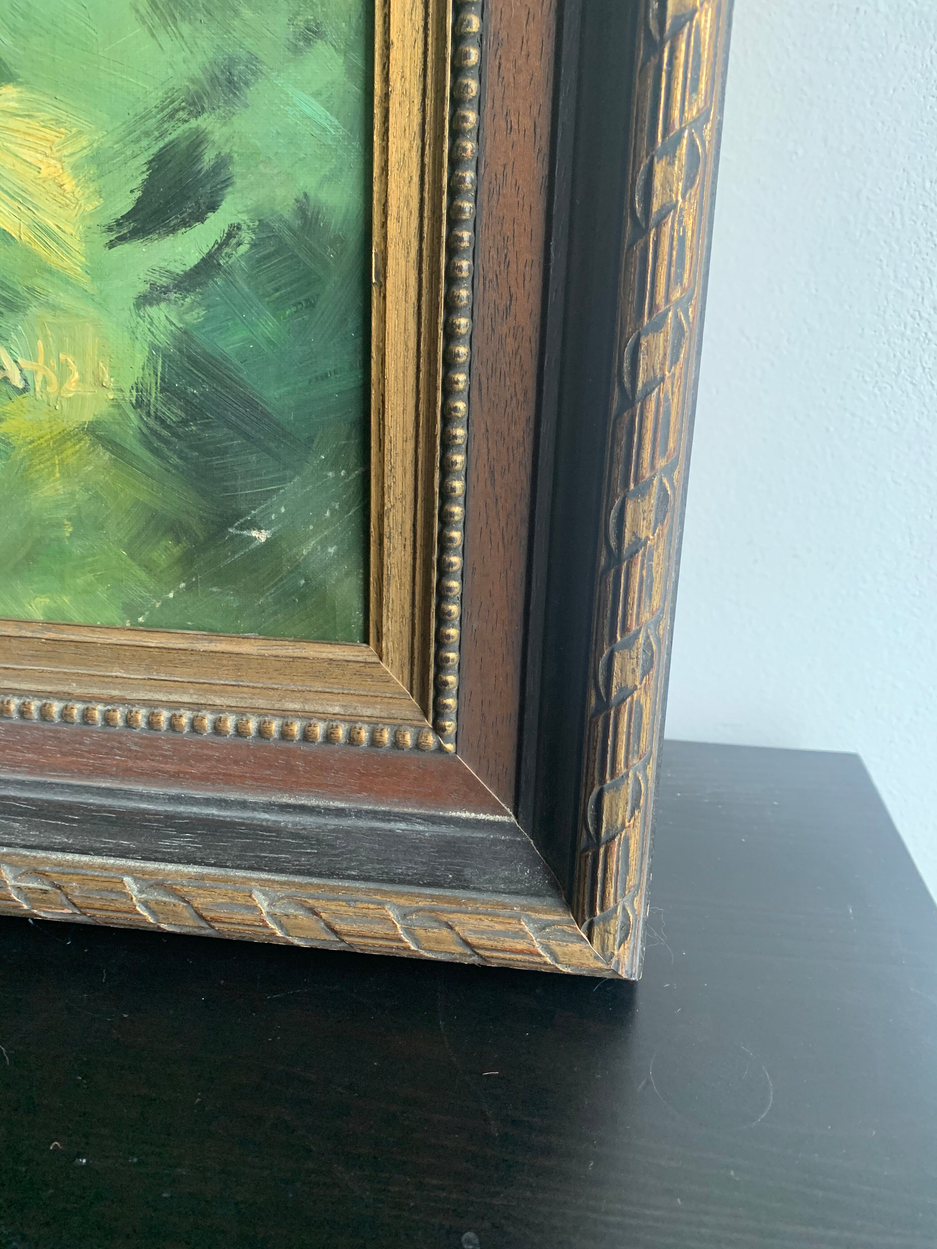 Oil Painting by S. Navratil, Germany, 1960s