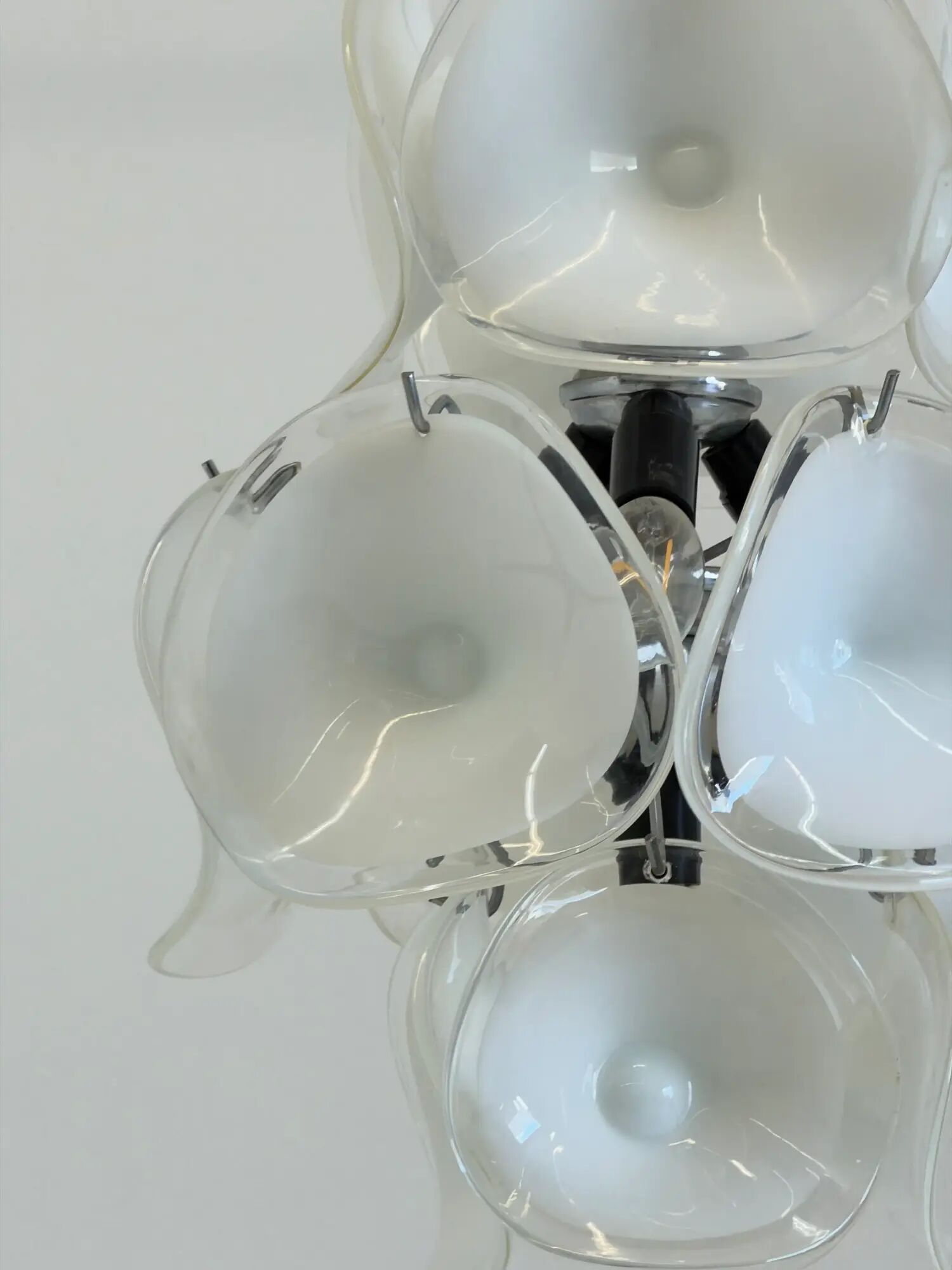 Gino Vistosi Murano glass chandelier with glass discs