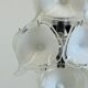 Gino Vistosi Murano glass chandelier with glass discs