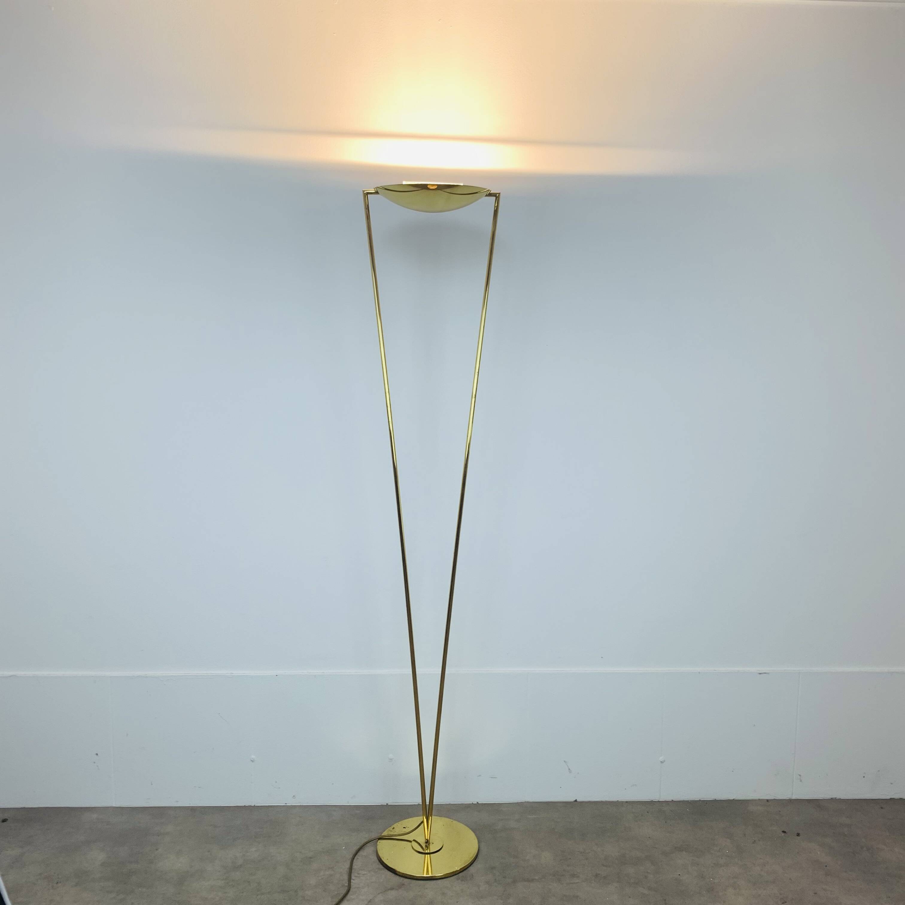 Victory Floor Lamp by Studio Artoff, Gold Brass, 1980s