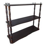 Vintage turned wood wall shelf