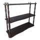 Vintage turned wood wall shelf