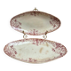 Set of 2 antique Gien Floréal ironstone dishes.