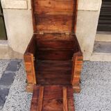 Ancien coffre en bois de palissandre des indes