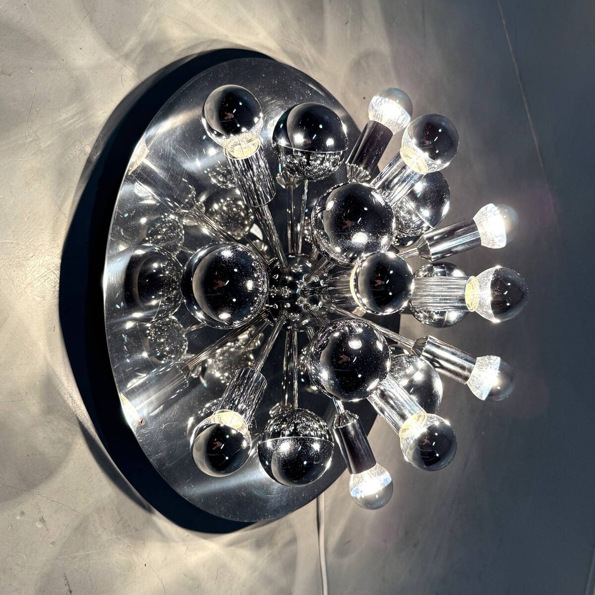 Cosack chrome Sputnik wall lamp / ceiling lamp 1960’s