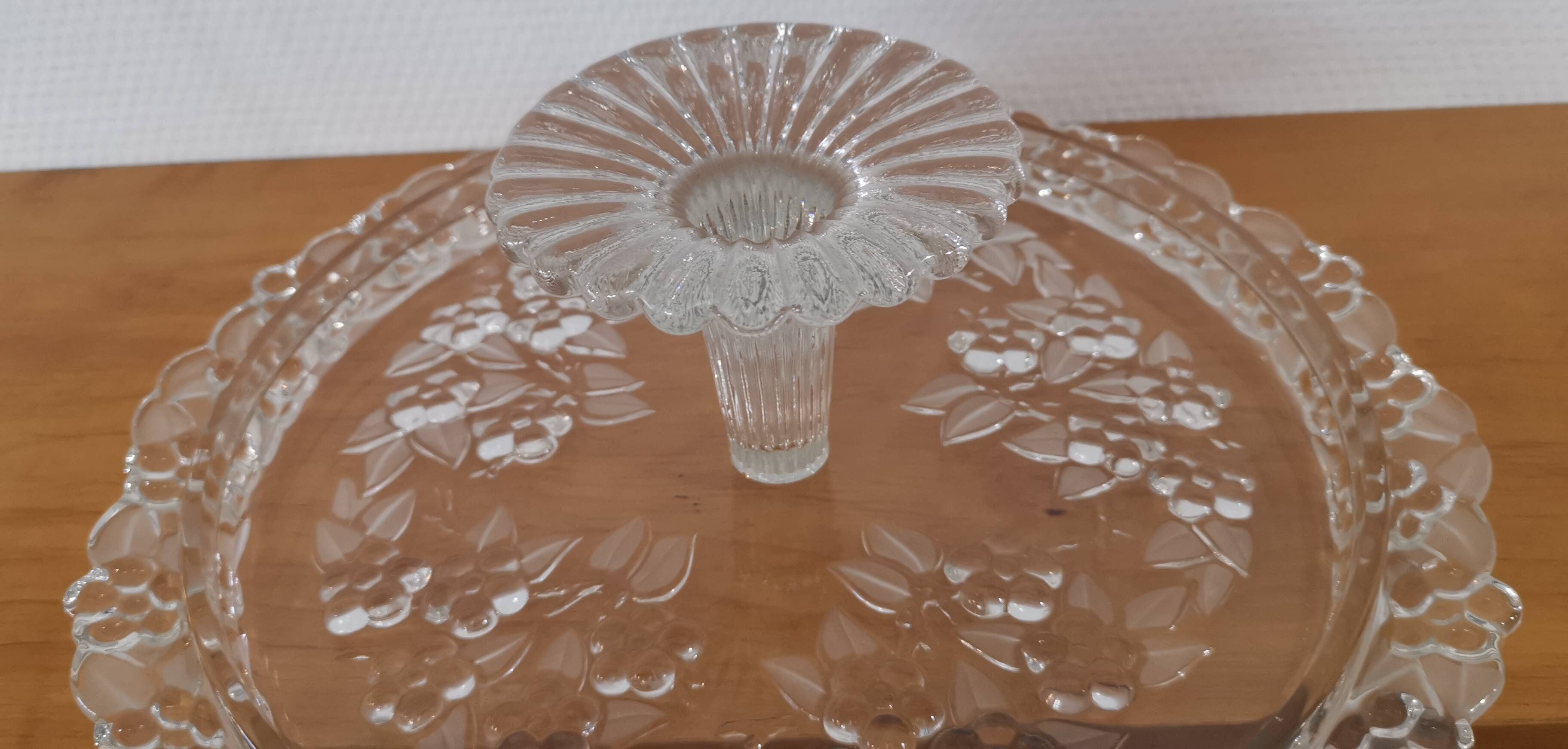Vintage Walther Glass Mikasa Germany Pedestal Cake Tray